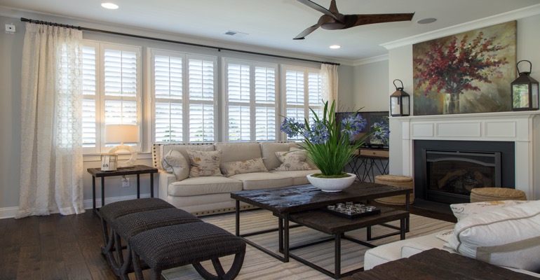 Plantation Shutters in Miami Living Room